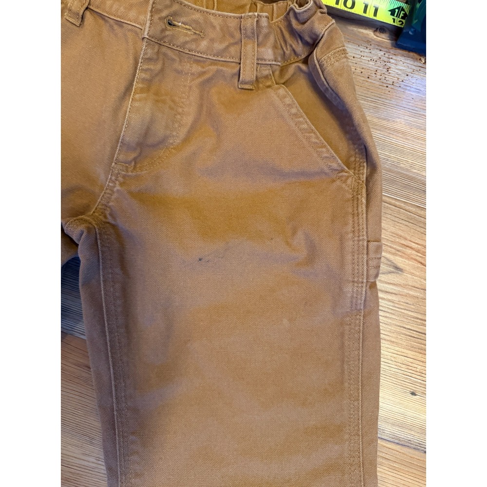 Carhartt Kids Brown Duck Canvas Work Pants Size 8 Adjustable Waist - Picture 6 of 10
